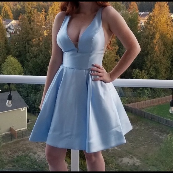 ✨SOLD✨ Blue Sherri Hill homecoming dress 52197 - Picture 8 of 8